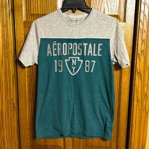 Men’s Blue/Gray Aeropostale T-Shirt - Small